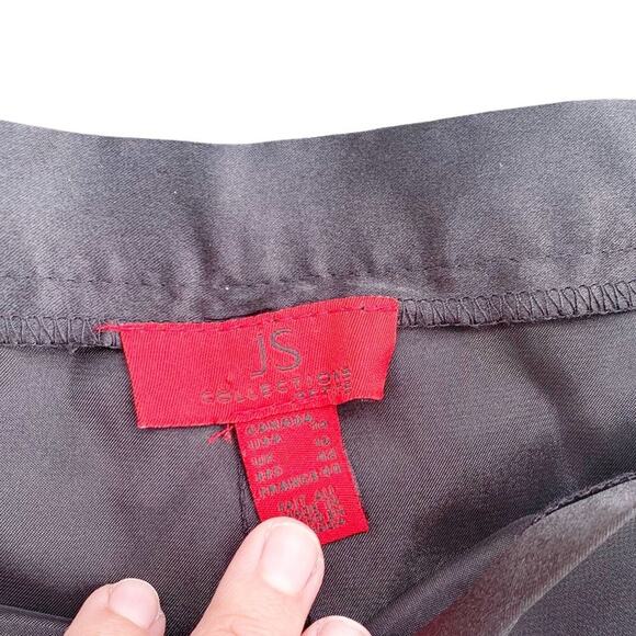 JS Collections Petite Wide Leg Formal Pants Black Wedding Cocktail 14 Petite 14P - Picture 3 of 9